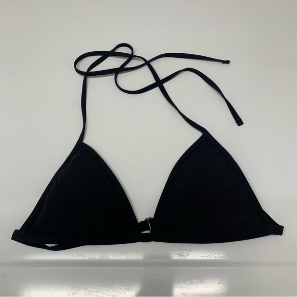 Kate Spade Saturday Black Triangle Swim Top Medium EUC - Picture 1 of 2